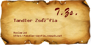 Tandler Zsófia névjegykártya